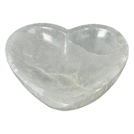 Selenite Heart Crystal Gemstone Charging Bowl - Gem Avenue