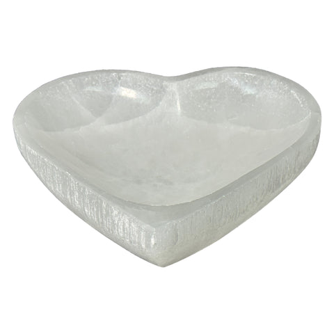 Selenite Heart Crystal Gemstone Charging Bowl