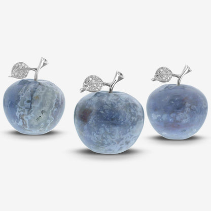 Apple-Shaped Crystal Stone Carving for Luck, Meditation & Home Decoration - RSH218