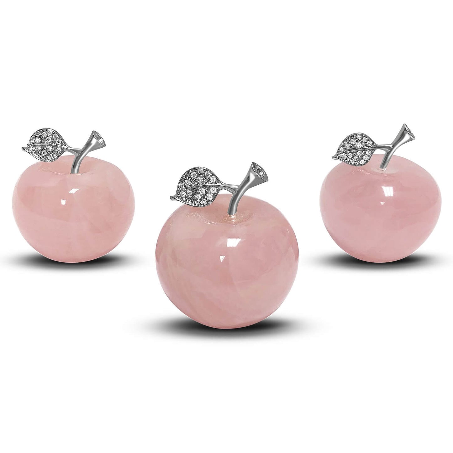 Apple-Shaped Crystal Stone Carving for Luck, Meditation & Home Decoration - RSH218