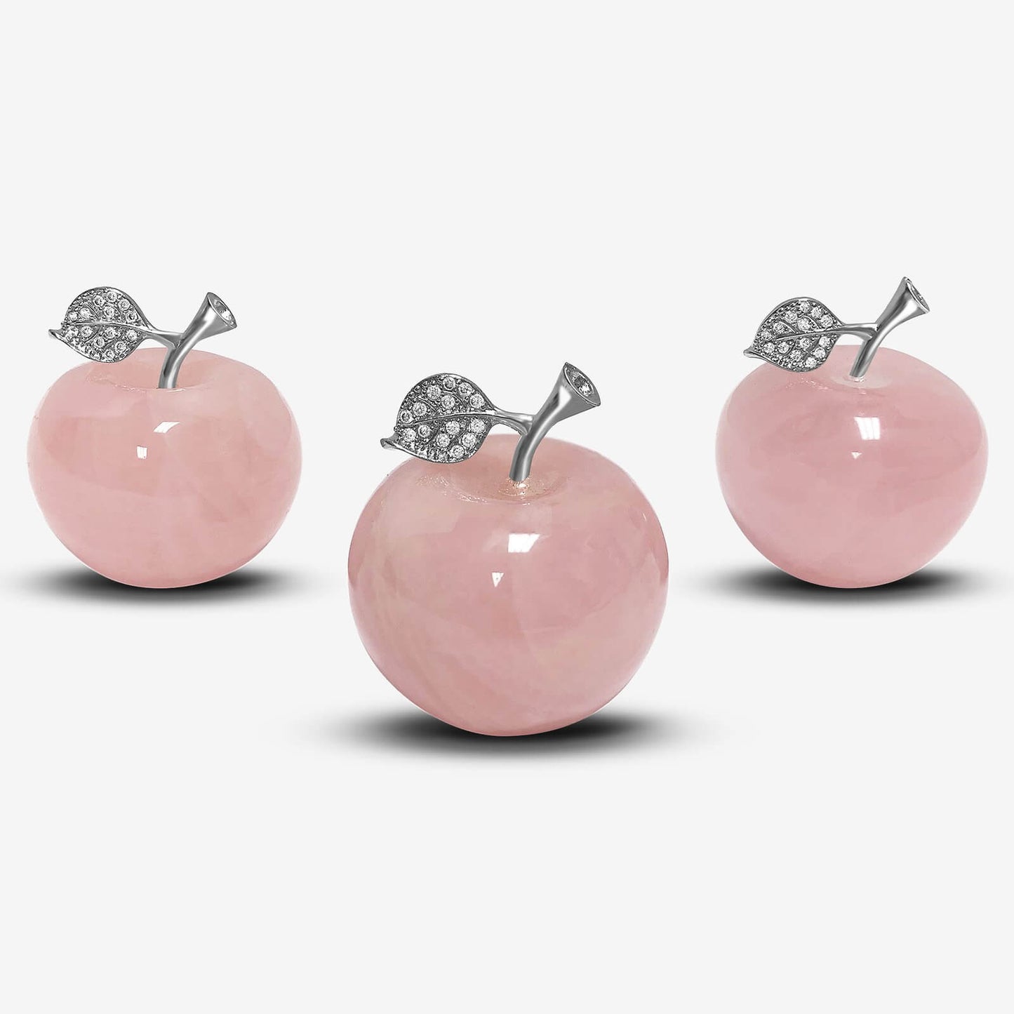 Apple-Shaped Crystal Stone Carving for Luck, Meditation & Home Decoration - RSH218