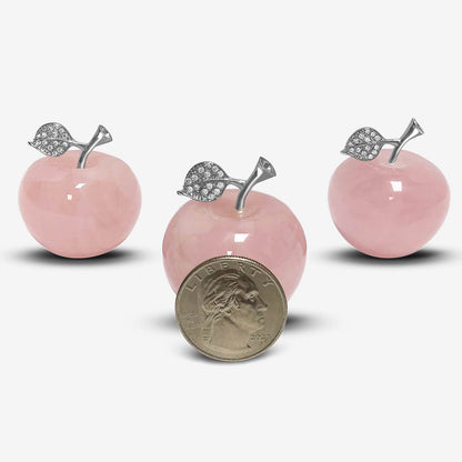 Apple-Shaped Crystal Stone Carving for Luck, Meditation & Home Decoration - RSH218