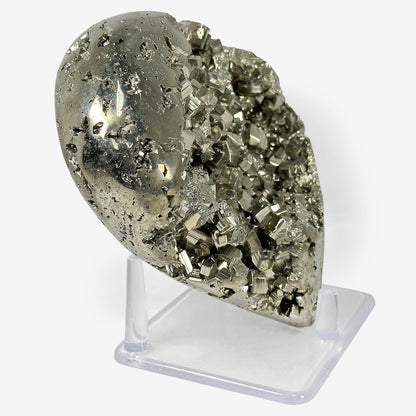 Natural Pyrite Love Heart Shaped Crystal Gemstone Home Decor - Gem Avenue