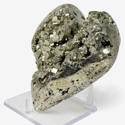 Natural Pyrite Love Heart Shaped Crystal Gemstone Home Decor - Gem Avenue