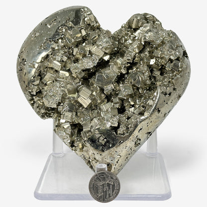 Natural Pyrite Love Heart Shaped Crystal Gemstone Home Decor - Gem Avenue
