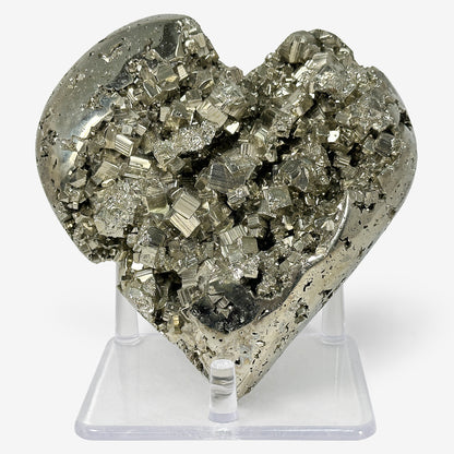 Natural Pyrite Love Heart Shaped Crystal Gemstone Home Decor - Gem Avenue