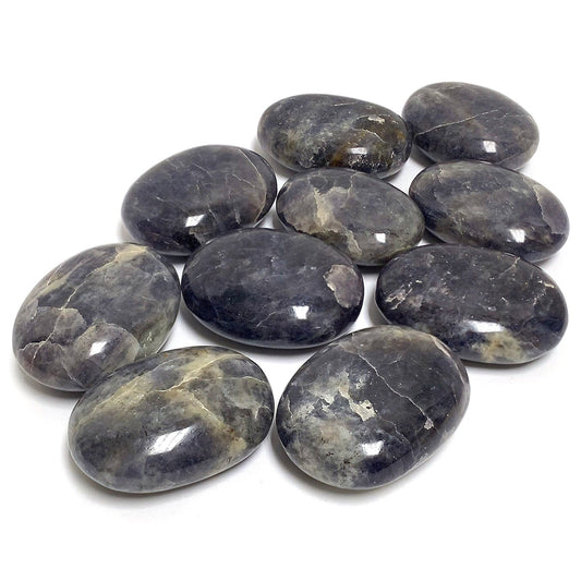 Iolite Plam Stones Crystal Gemstone - Gem Avenue