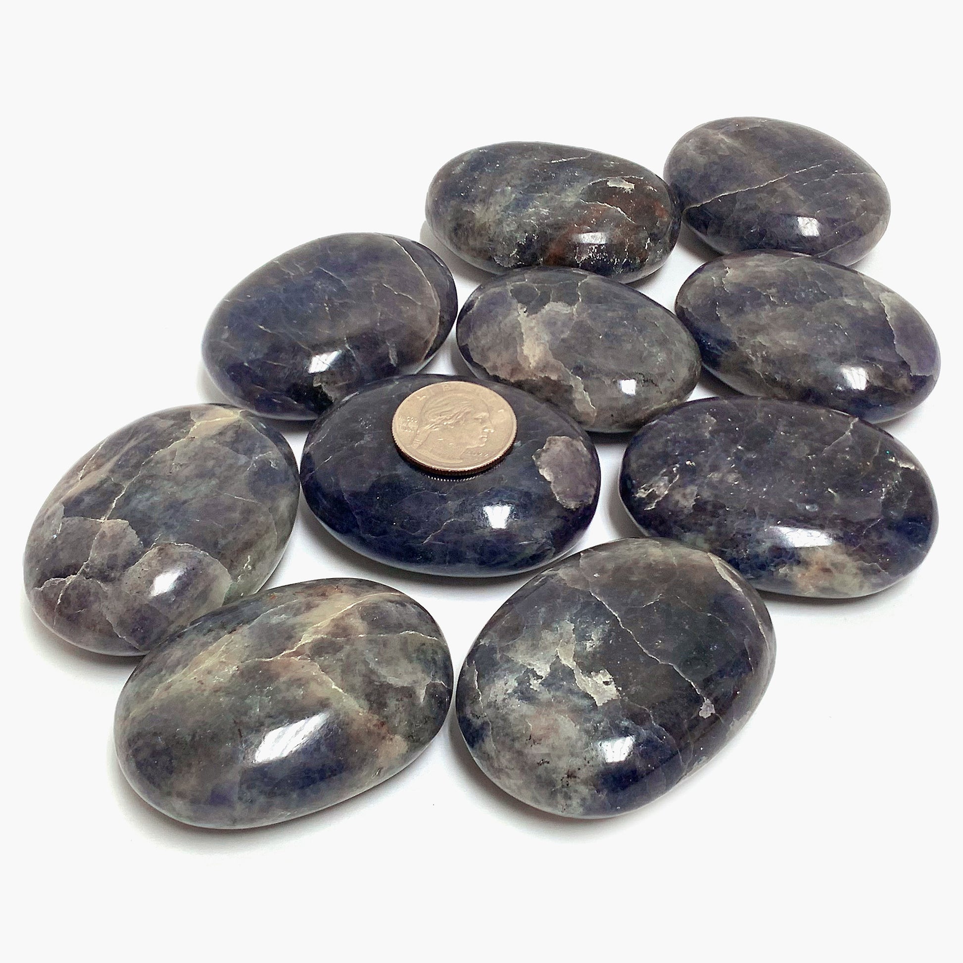 Iolite Plam Stones Crystal Gemstone - Gem Avenue
