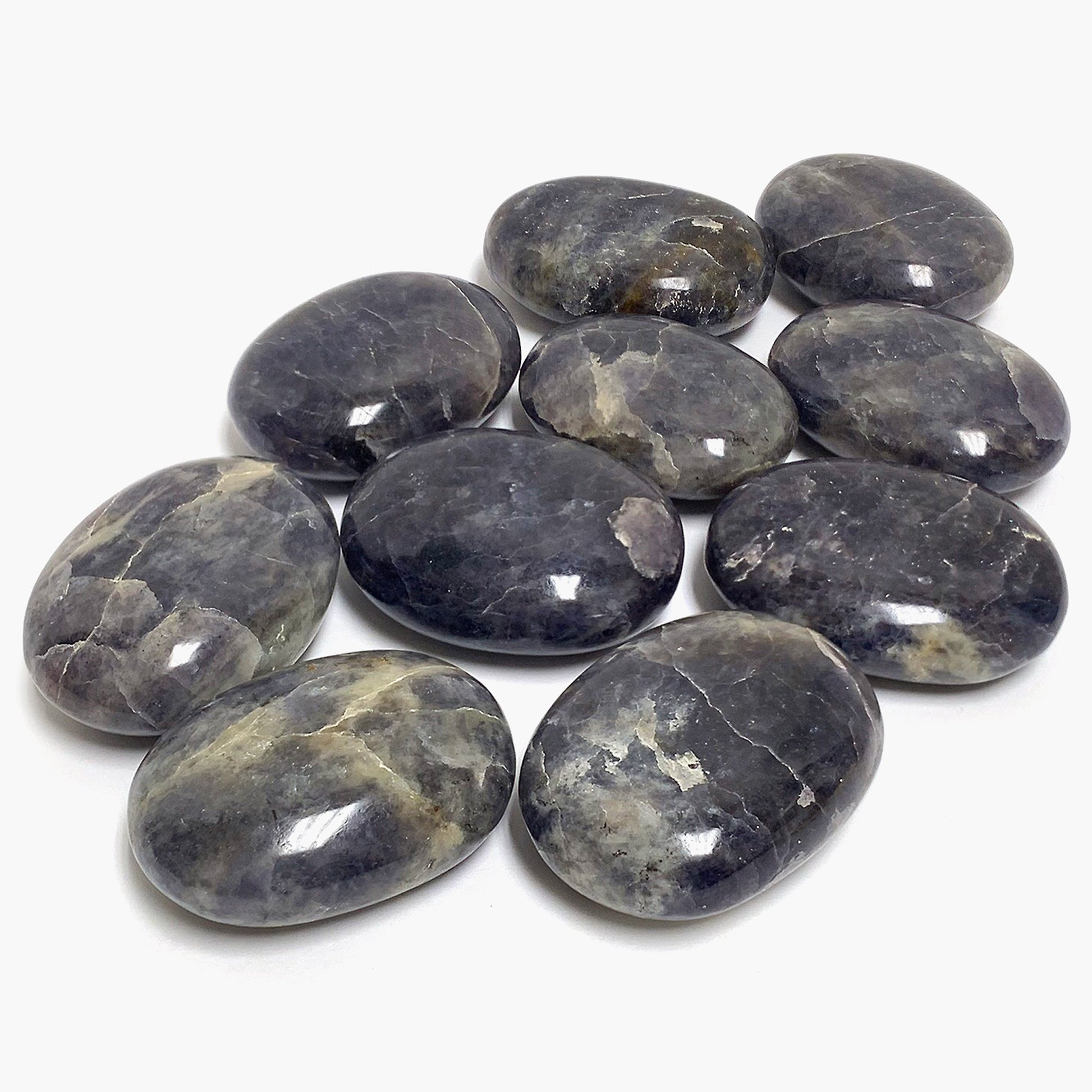 Iolite Plam Stones Crystal Gemstone - Gem Avenue