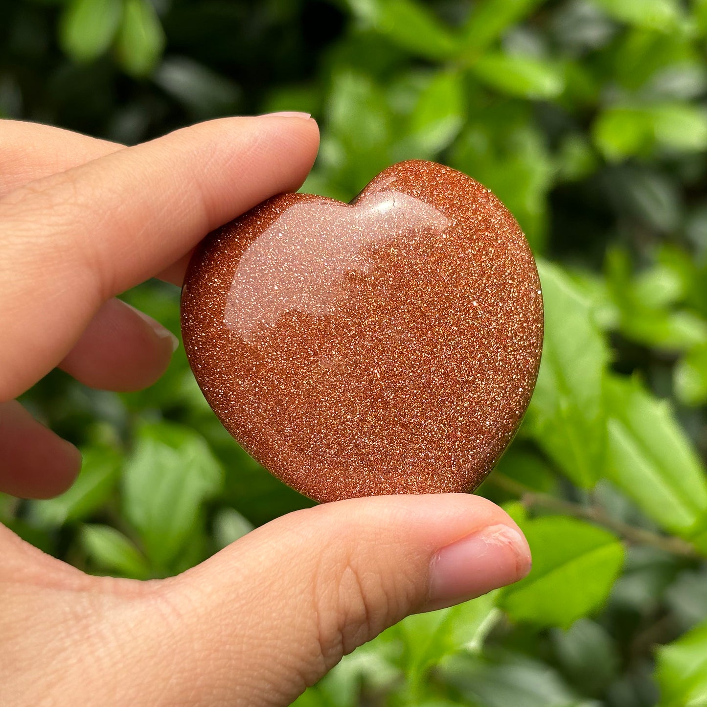 Natural Goldstone Love Heart Crystal Gemstone -RSH251