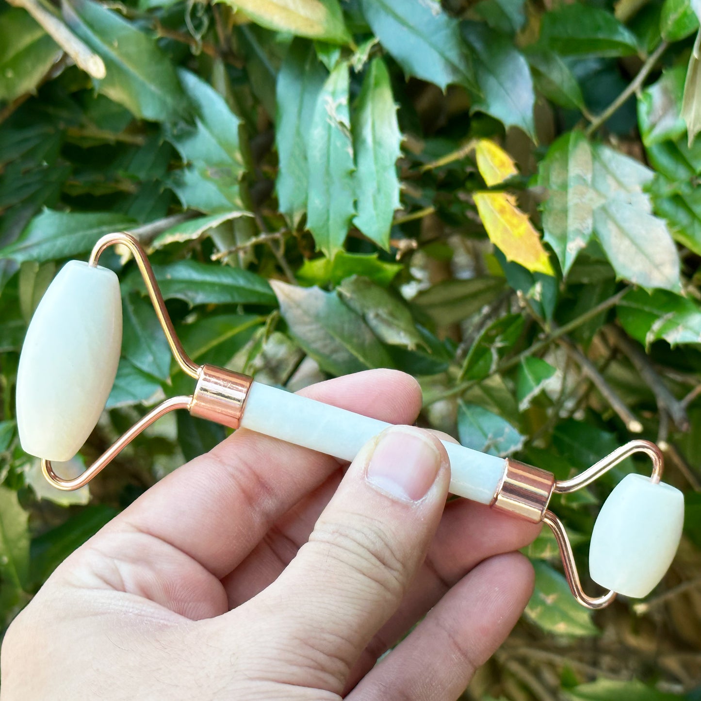 White Jade Face Roller Massage Tool -RSH254-WhiteJade