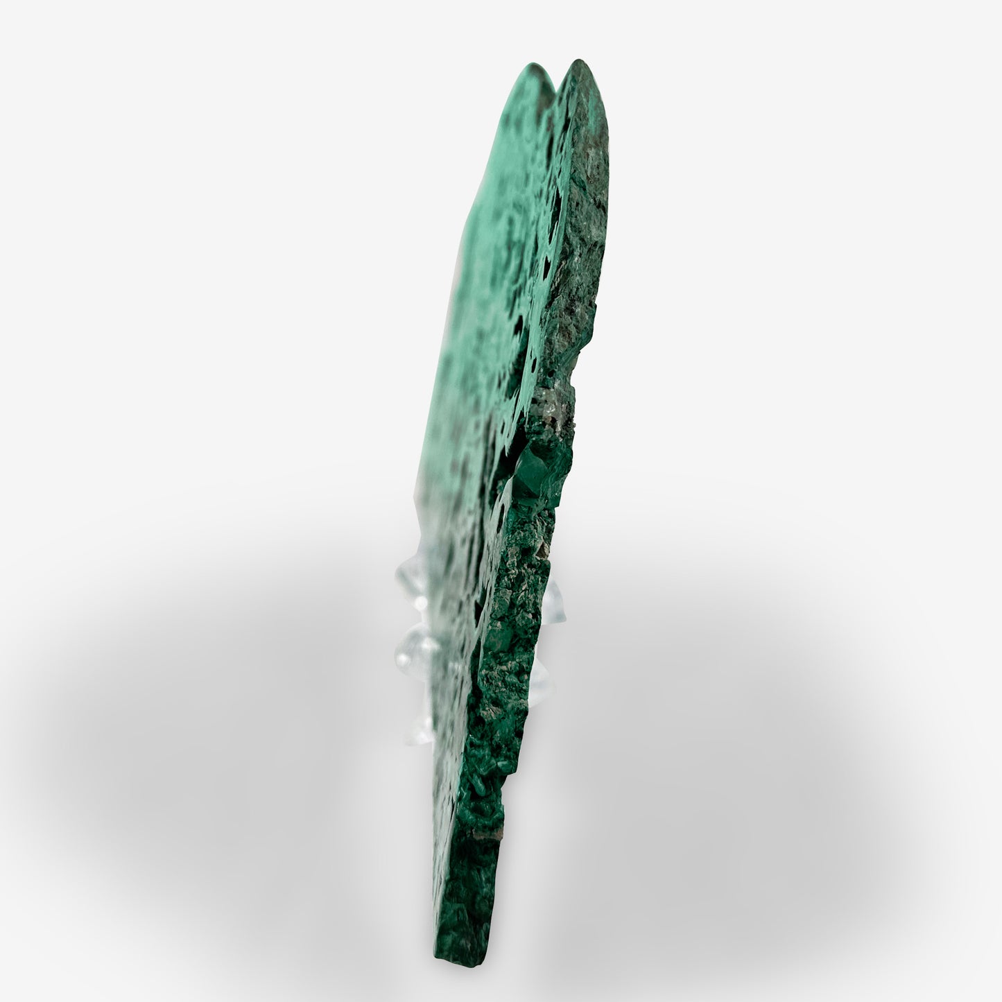 Natural Malachite Crystal Slab – Polished Green Gemstone for Collectors, Lapidary, Crafts, Display, and Home Decor – Banded Malachite Slice - RSL040