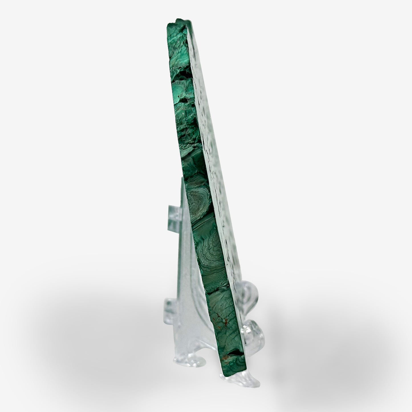Natural Malachite Crystal Slab – Polished Green Gemstone Slice for Collectors, Crafts, Display, and Home Decor – Banded Malachite Specimen - RSL041