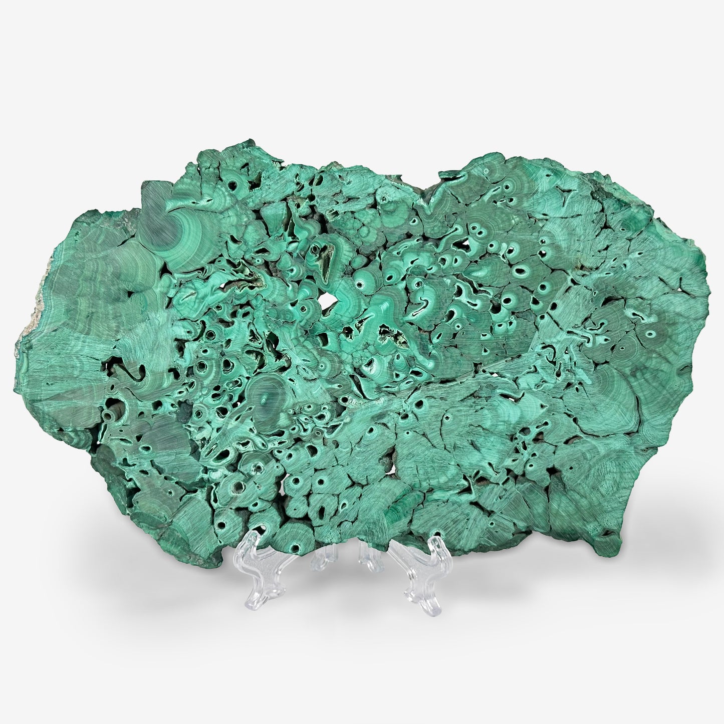 Natural Malachite Crystal Slab – Polished Green Gemstone Slice for Collectors, Crafts, Display, and Home Decor – Banded Malachite Specimen - RSL041