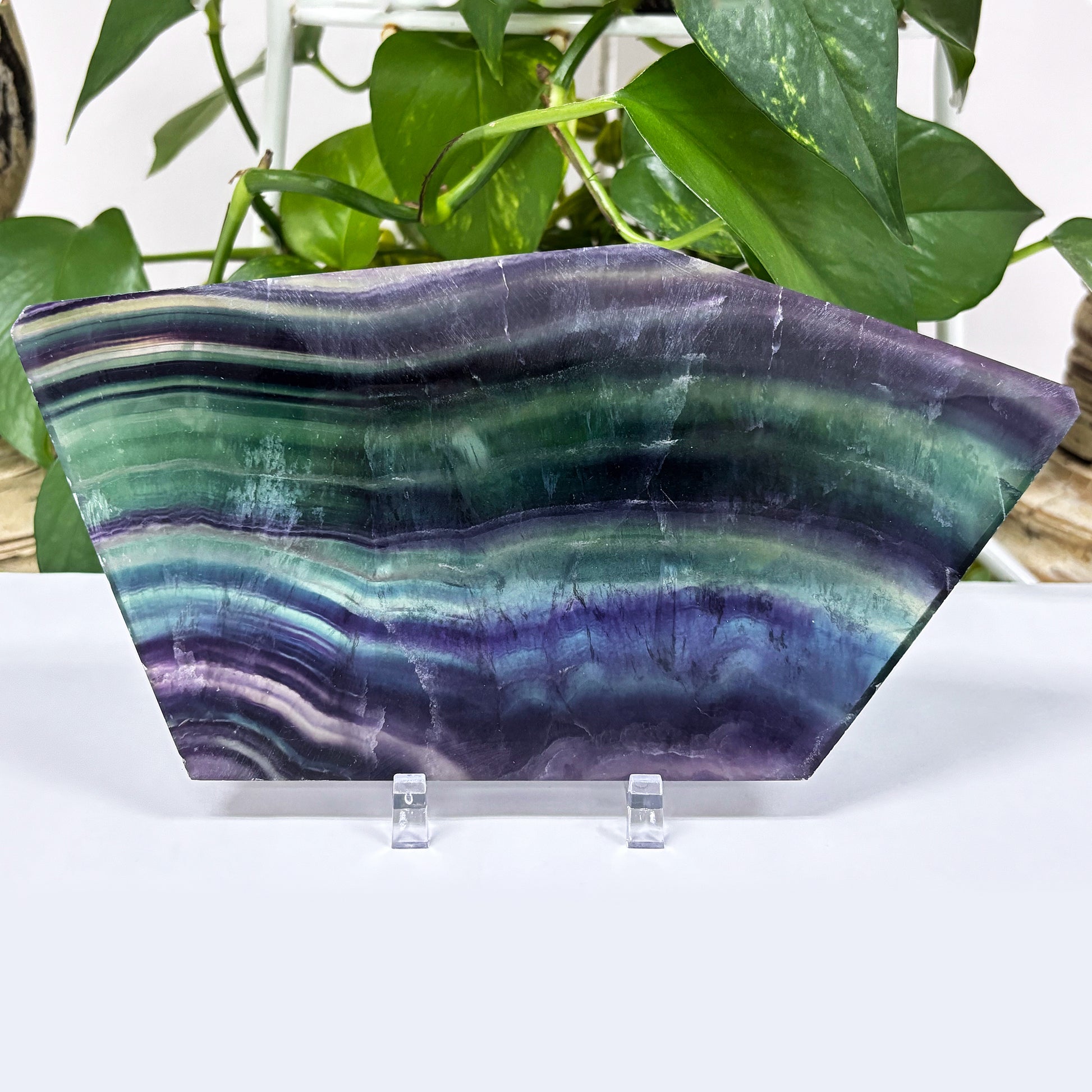 Natural Fluorite Crystal Gemstone Slab - Gem Avenue