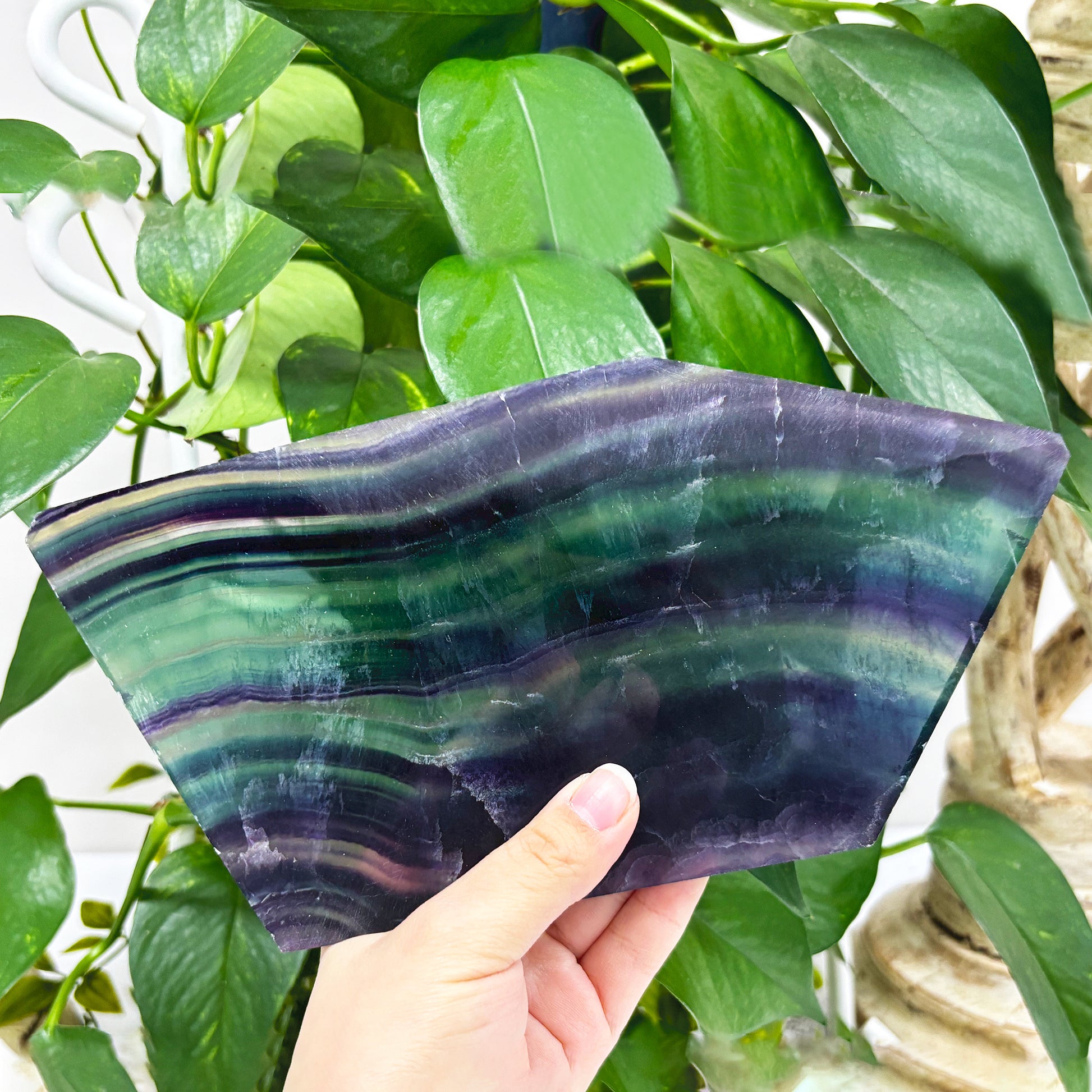 Natural Fluorite Crystal Gemstone Slab - Gem Avenue