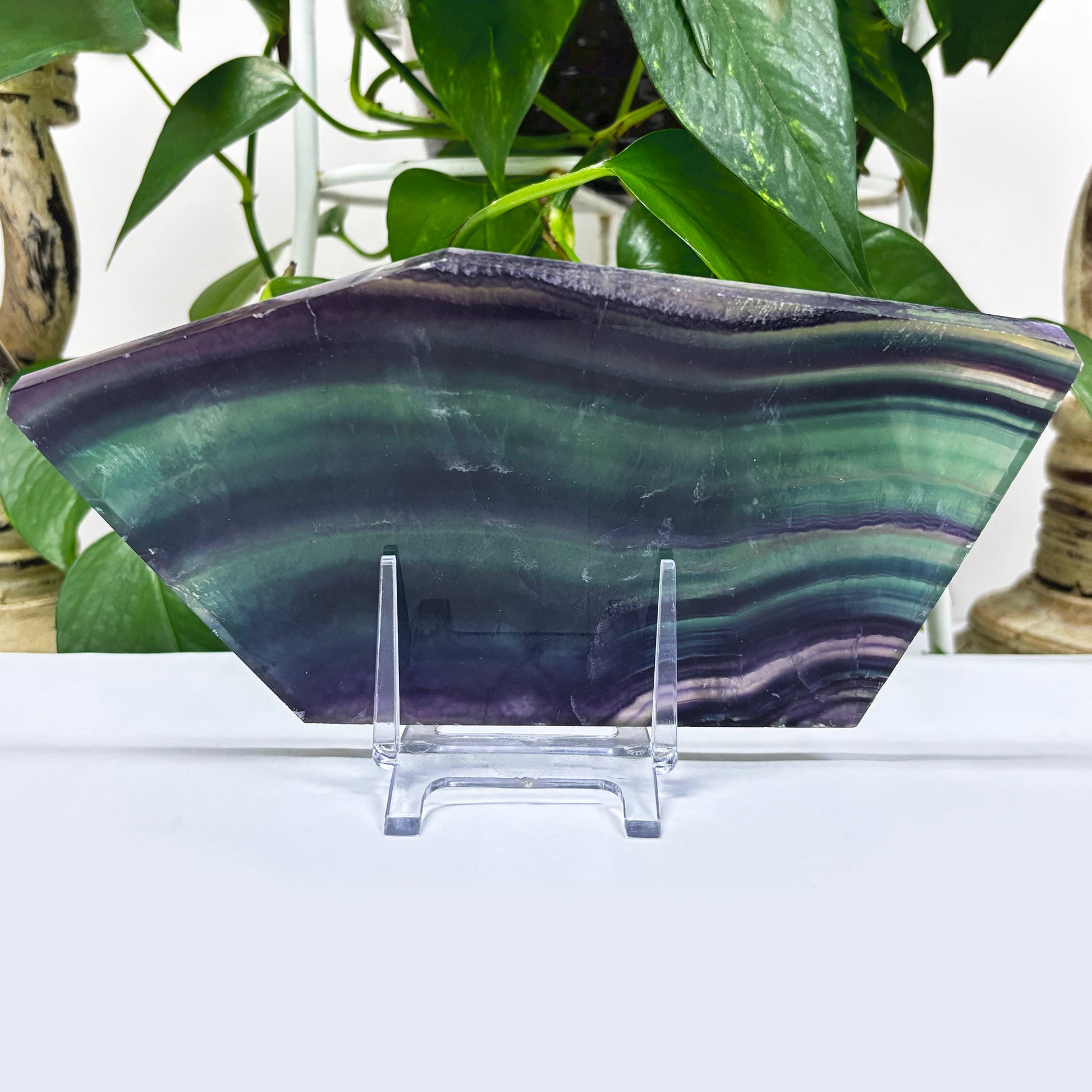 Natural Fluorite Crystal Gemstone Slab - Gem Avenue