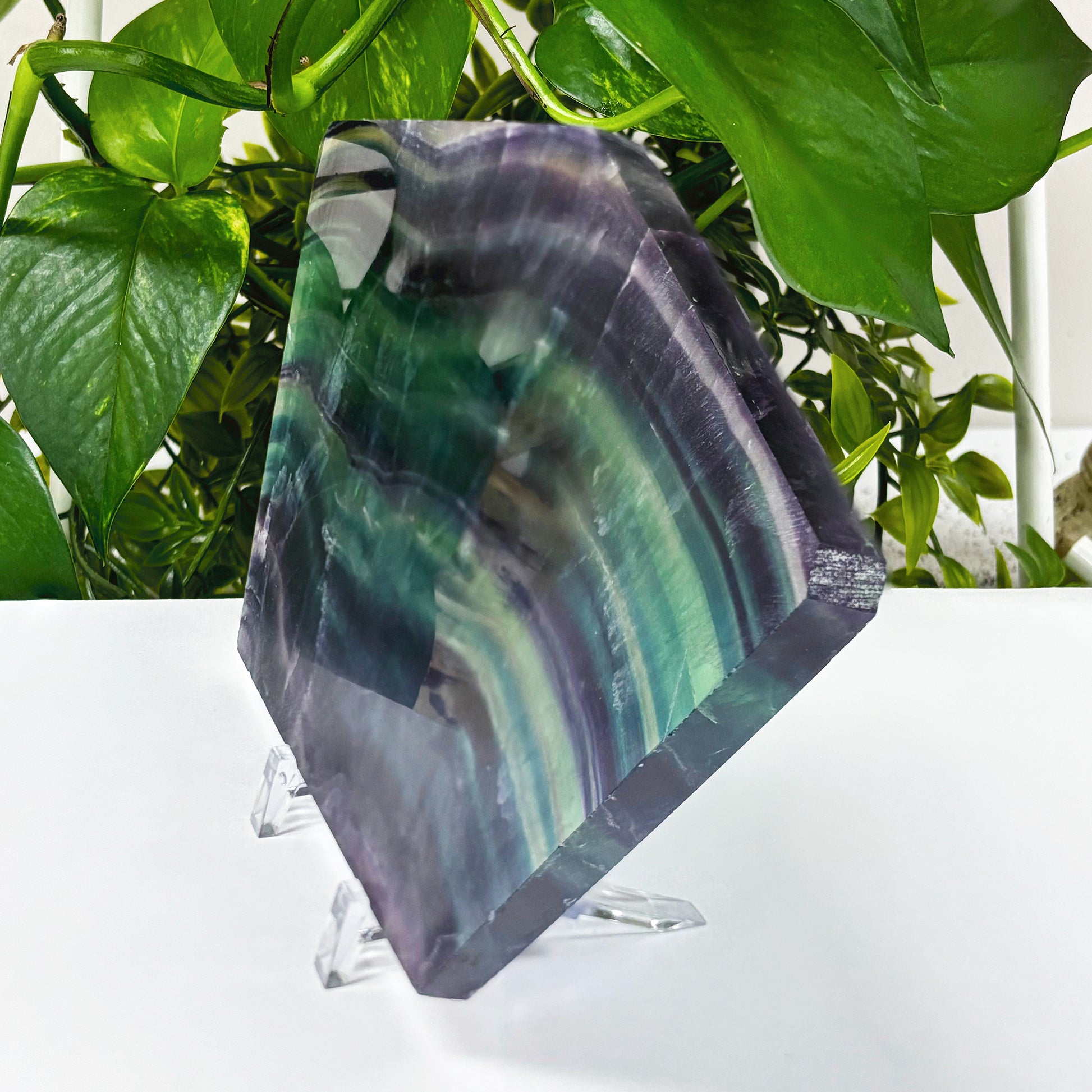 Natural Fluorite Crystal Gemstone Slab - Gem Avenue