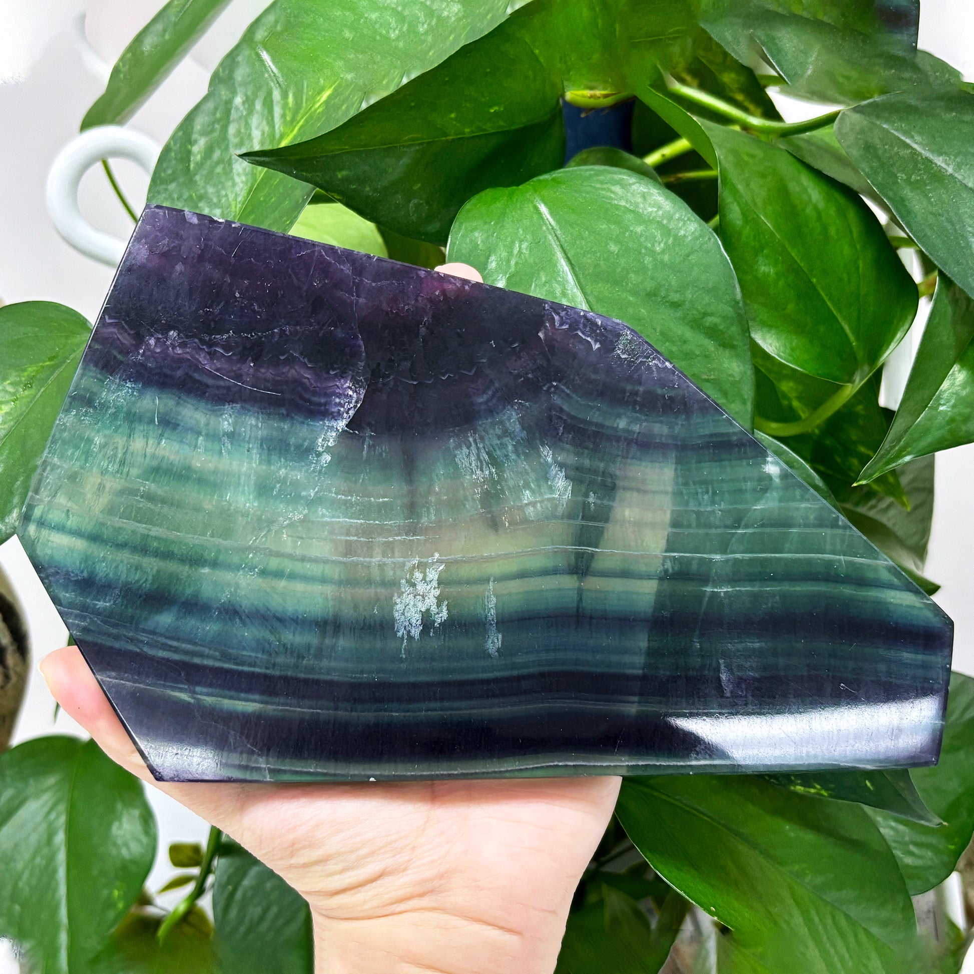 Natural Fluorite Crystal Gemstone Slab - Gem Avenue
