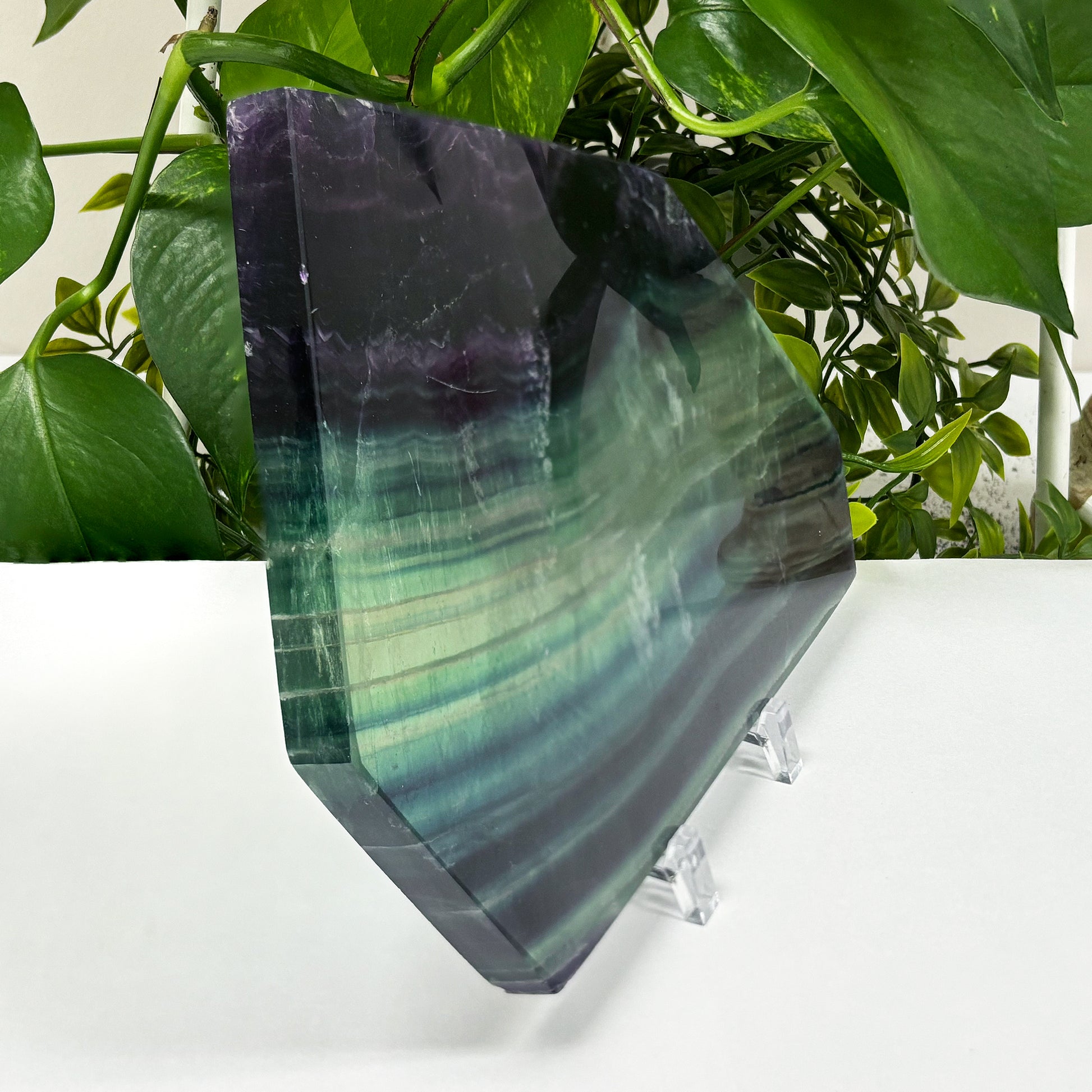 Natural Fluorite Crystal Gemstone Slab - Gem Avenue