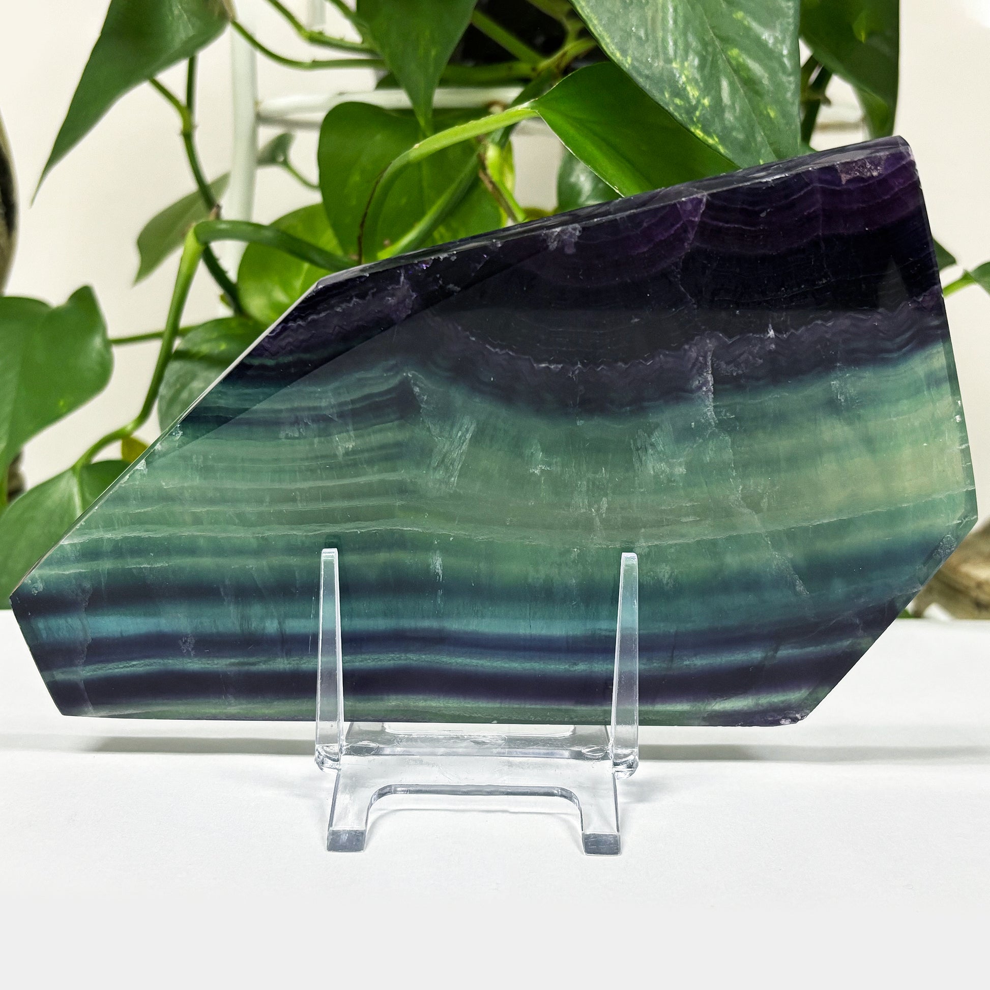 Natural Fluorite Crystal Gemstone Slab - Gem Avenue