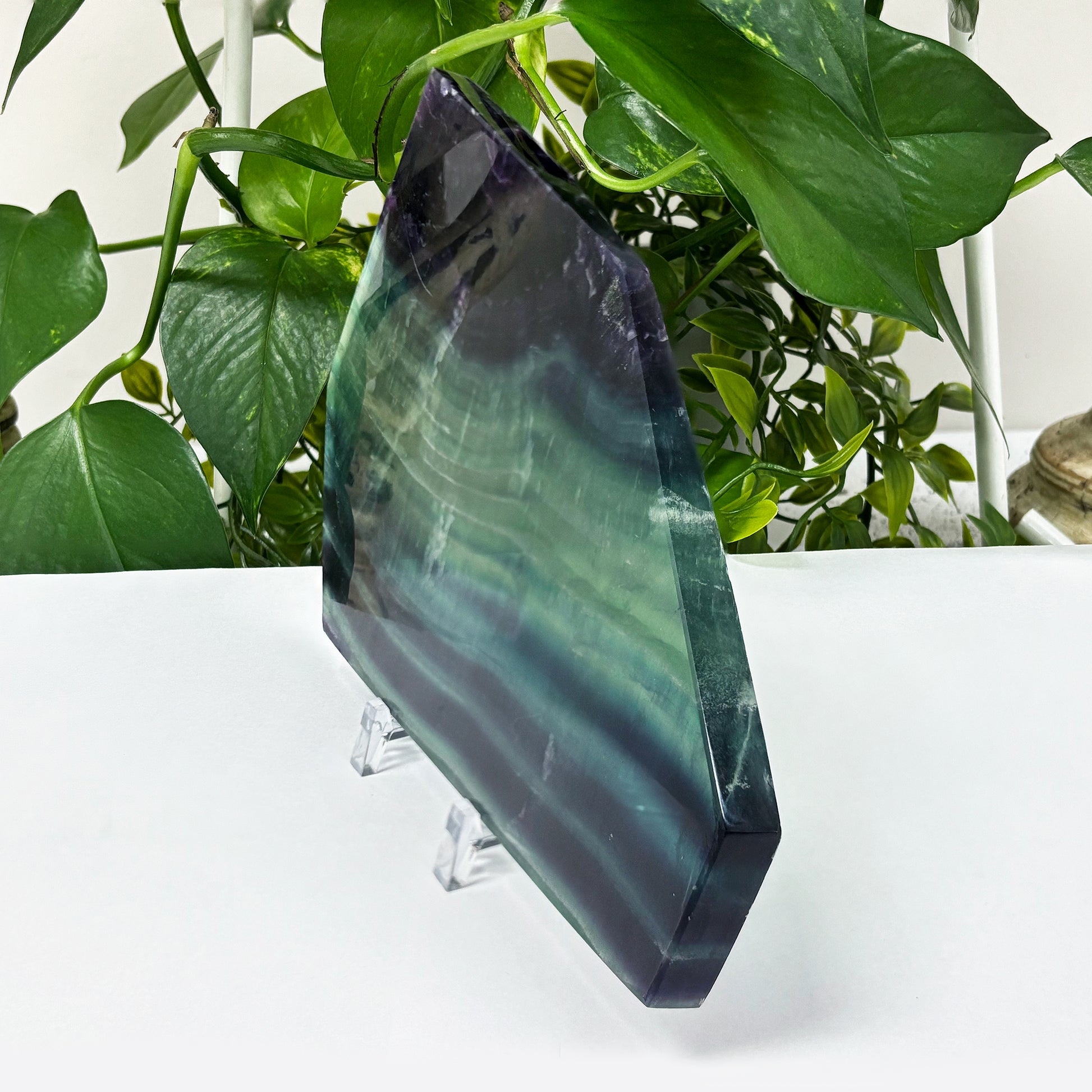 Natural Fluorite Crystal Gemstone Slab - Gem Avenue