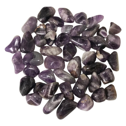 1Lb Polished Chevron Amethyst Tumbled Gemstone Healing Crystals Bulk