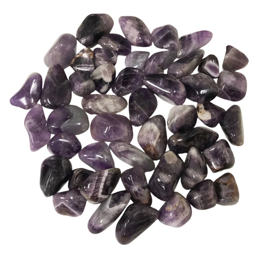 1Lb Polished Chevron Amethyst Tumbled Gemstone Healing Crystals Bulk