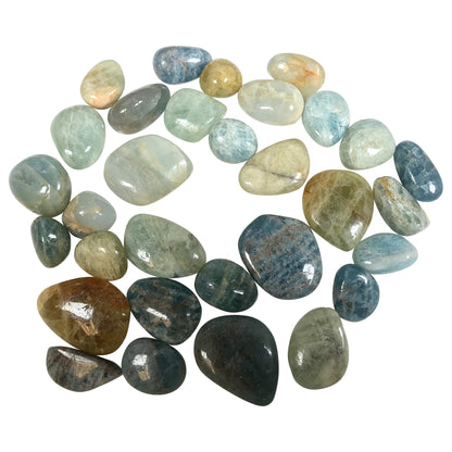 Aquamarine Tumbled Stone Gemstone Crystal - Gem Avenue