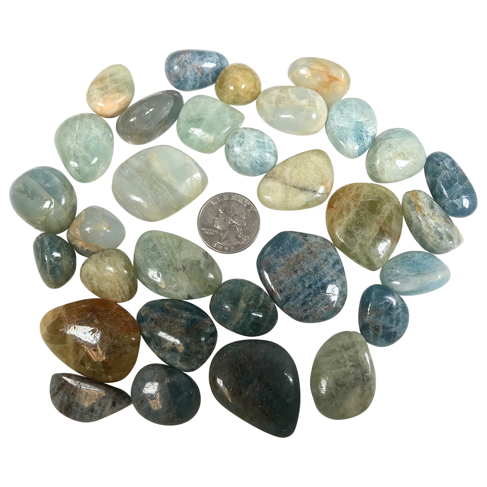 Aquamarine Tumbled Stone Gemstone Crystal - Gem Avenue