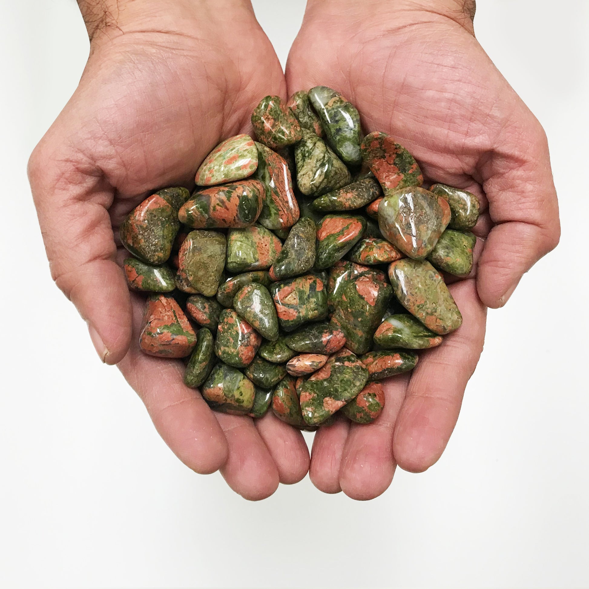 Natural Unakite Tumbled Stone - Gem Avenue