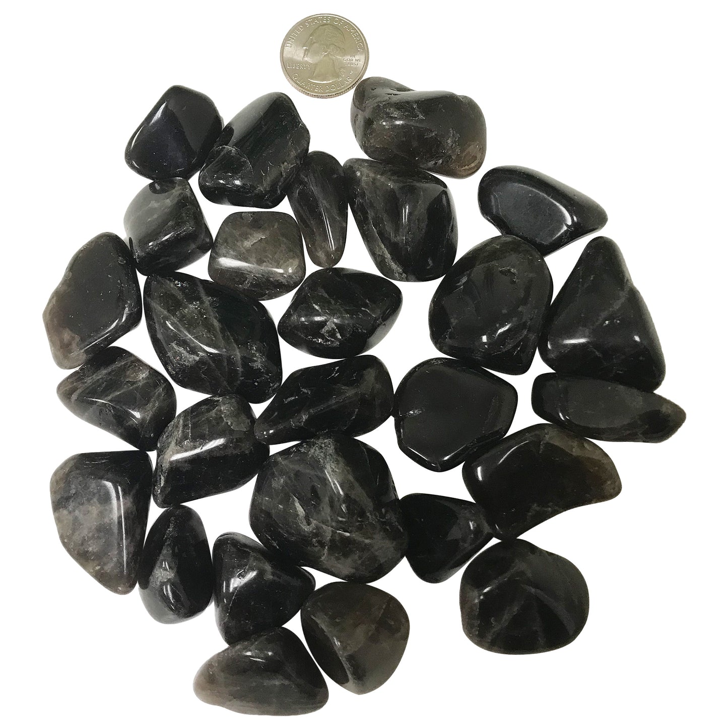 Black Smoky Quartz Tumbled Stone - Gem Avenue