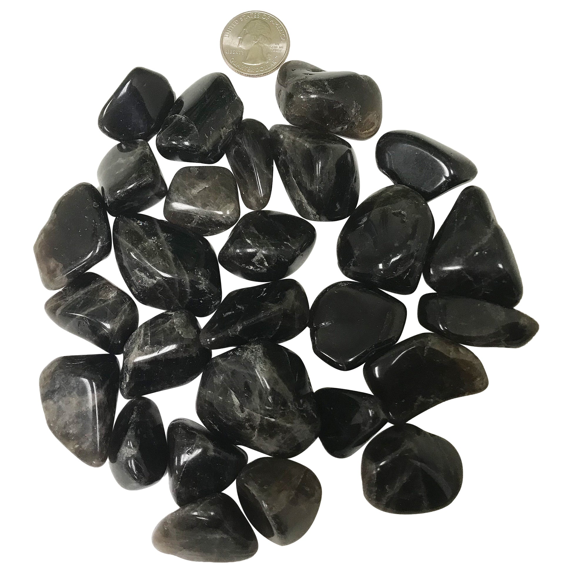 Black Smoky Quartz Tumbled Stone - Gem Avenue