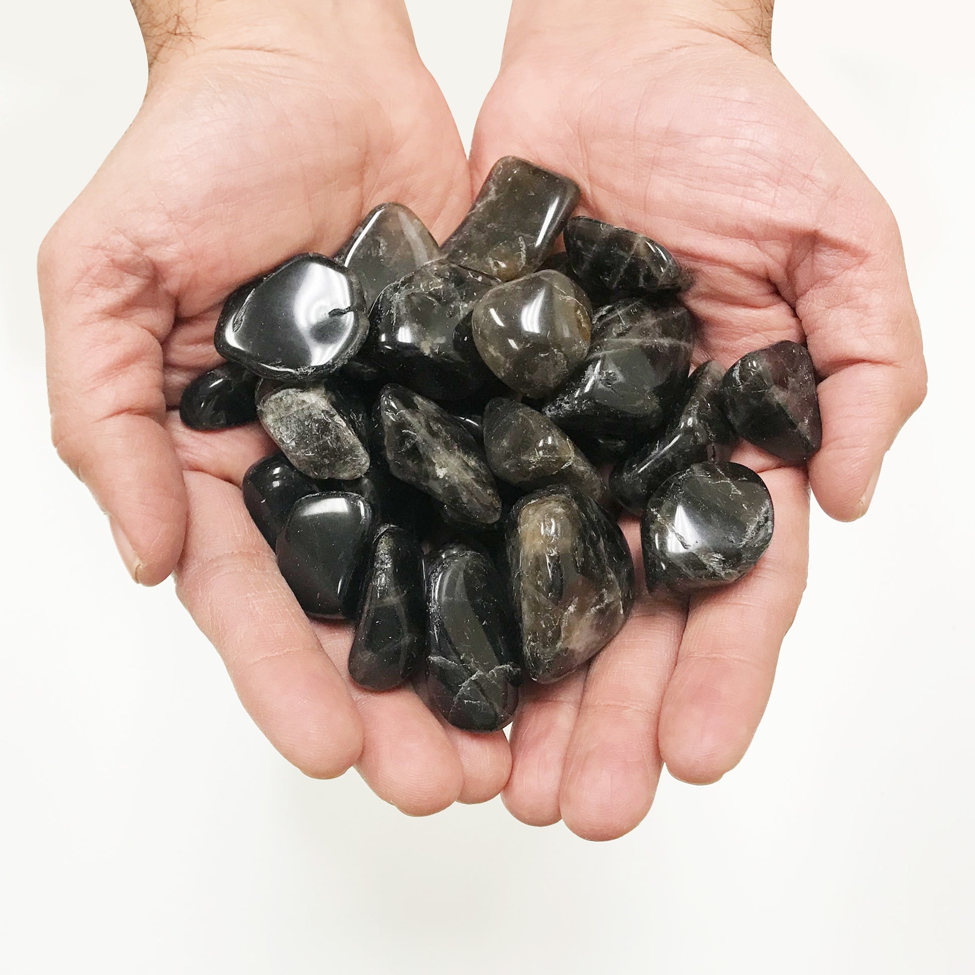 Black Smoky Quartz Tumbled Stone - Gem Avenue