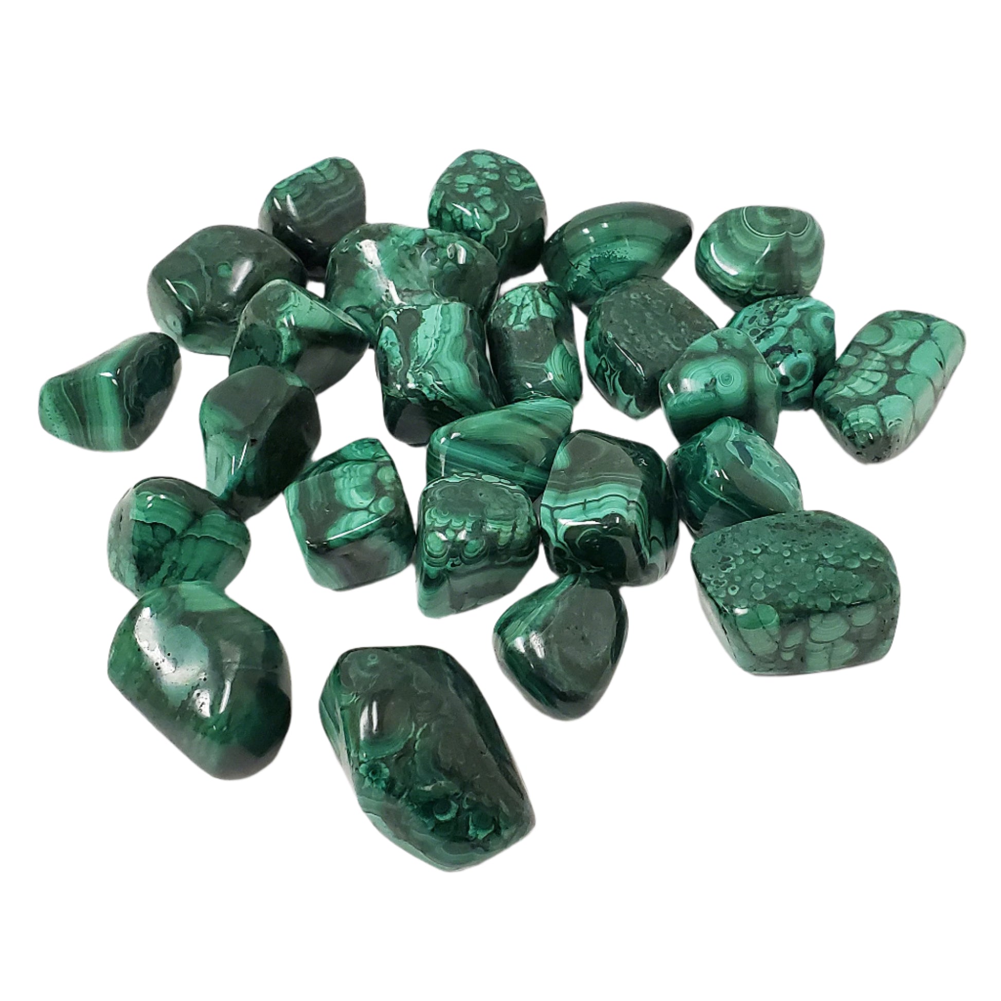 Green Malachite Tumbled Stone Gemstone Crystal - Gem Avenue