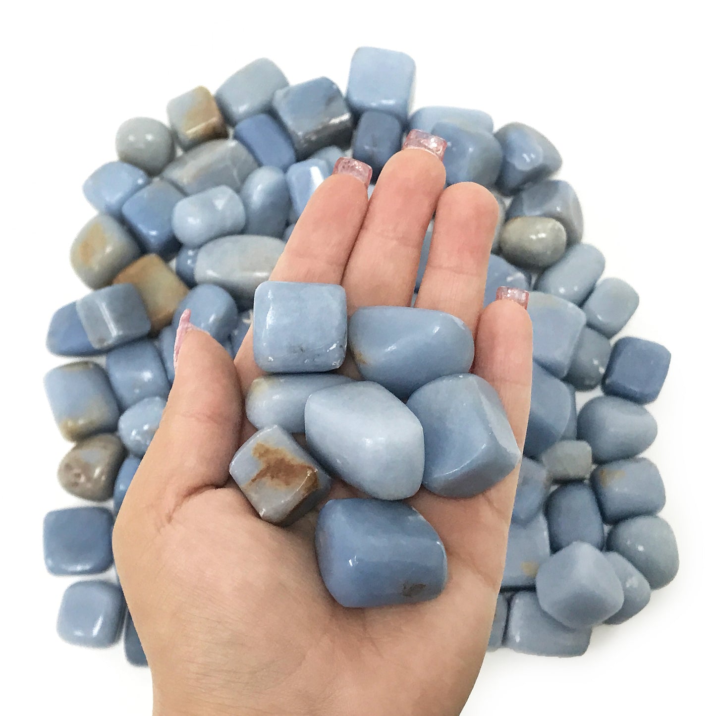 Angelite Tumbled Stone - Gem Avenue