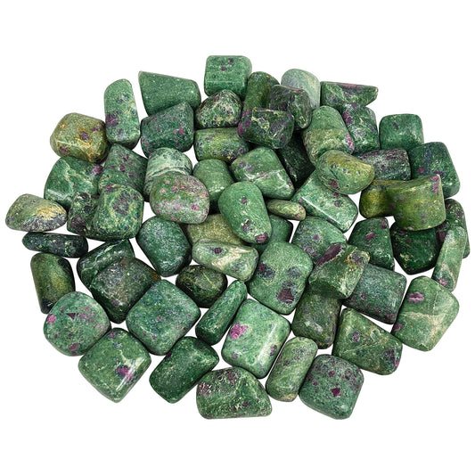 1 lb Natural Polished Ruby Zoisite Gemstone Tumbled Stones Healing Crystals Bulk