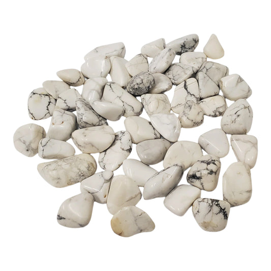 White Howlite Tumbled Stone - Gem Avennue