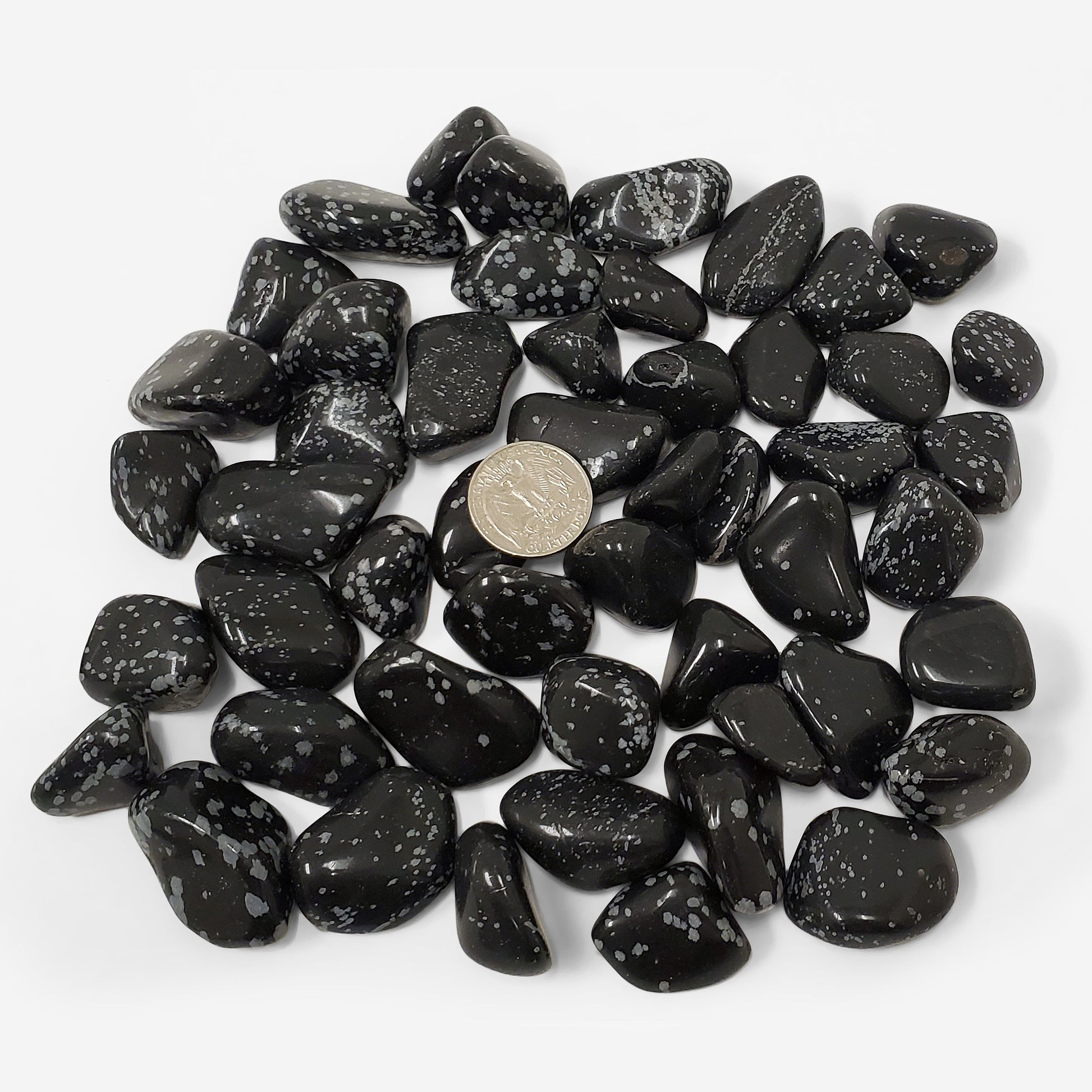 Snowflake Obsidian Tumbled Stone Gemstone Crystal - Gem Avenue