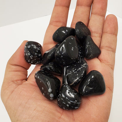 Snowflake Obsidian Tumbled Stone Gemstone Crystal - Gem Avenue