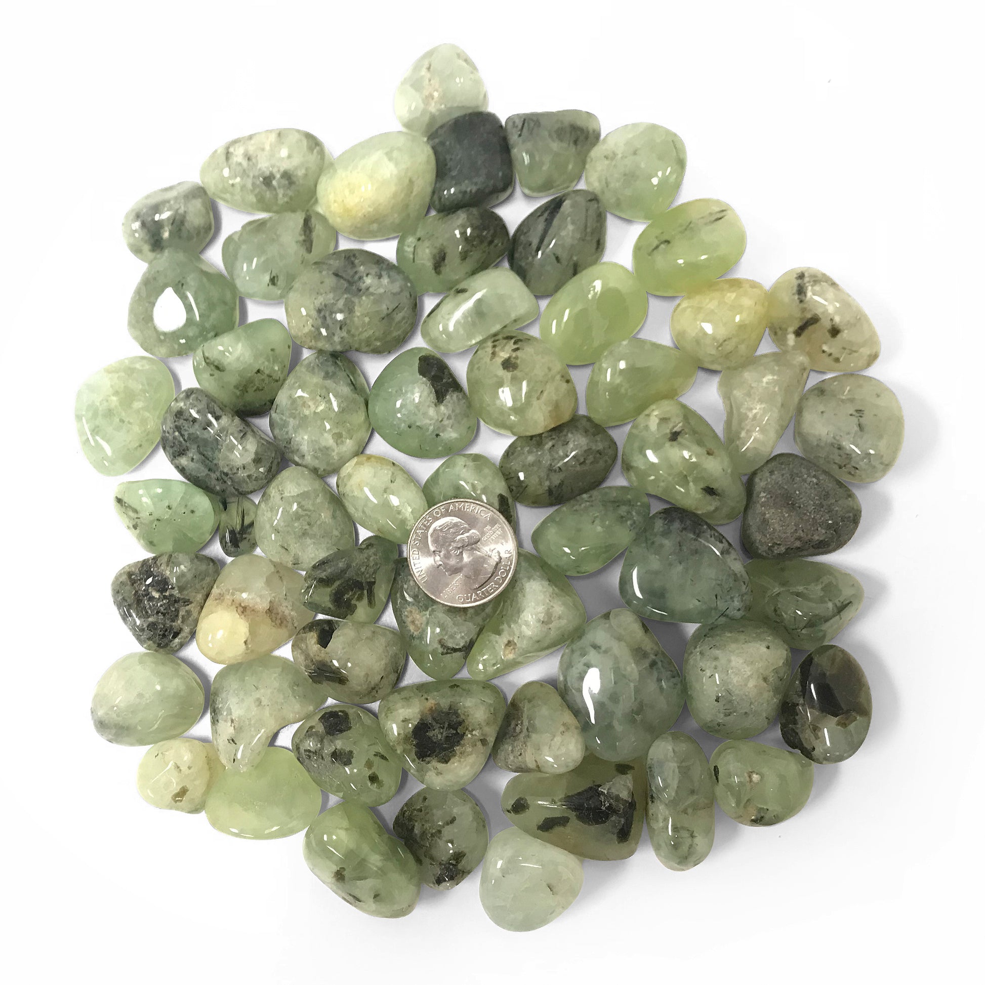 Prehnite Tumbled Stone Gemstone Crystal - Gem Avenue