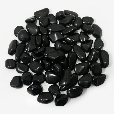 Natural Polished Black Obsidian Gemstone Tumbled Stone