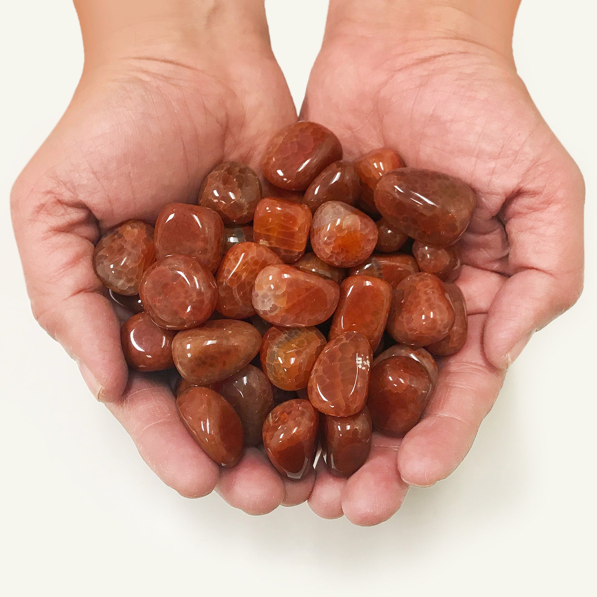 Fire Agate Heated Tumbled Stone Gemstone Crystal - Gem Avenue