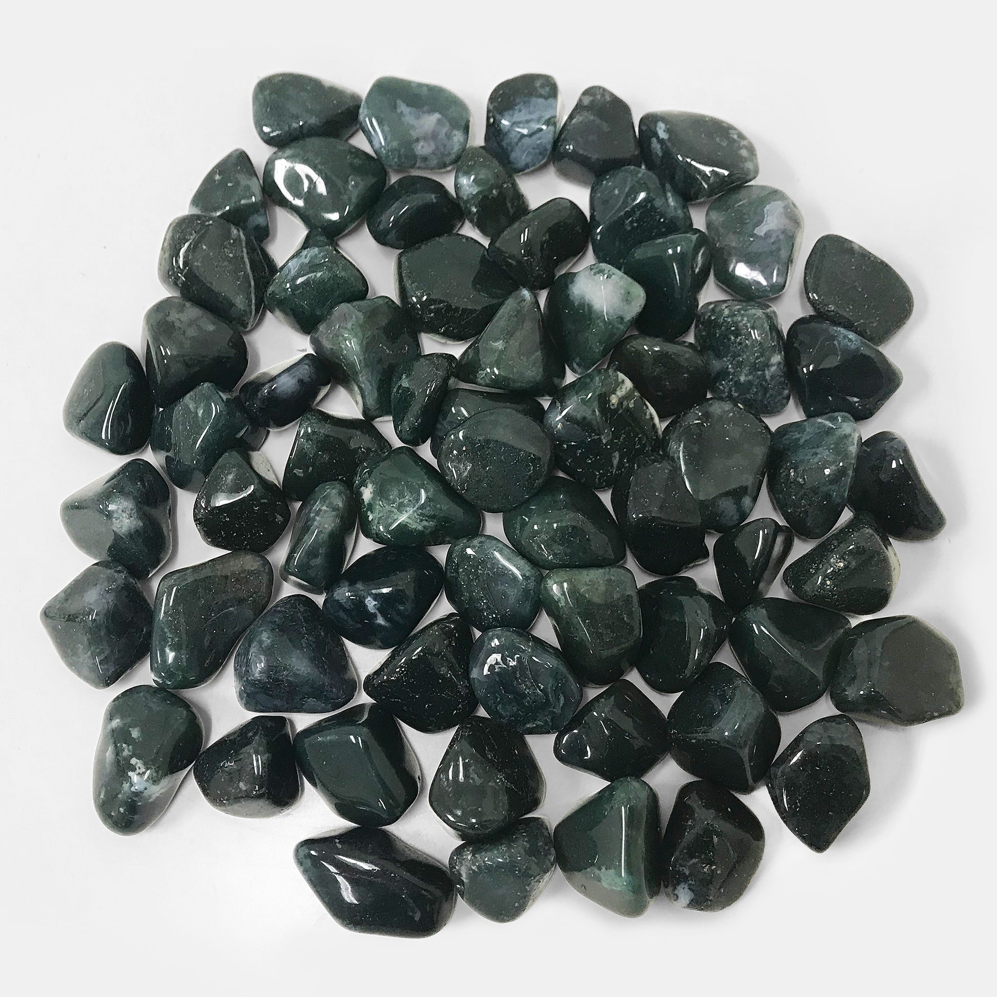 Moss Agate Tumbled Stone - Gem Avenue