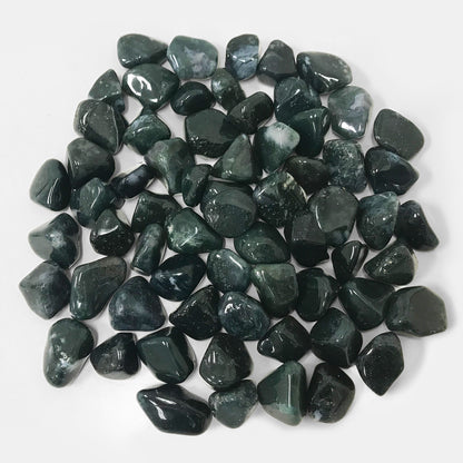 Moss Agate Tumbled Stone - Gem Avenue