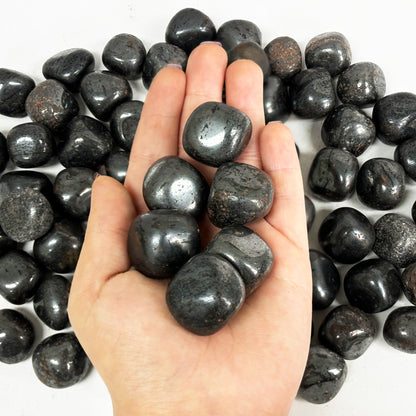 Hematite Tumbled Stone Gemstone Crystal - Gem Avenue
