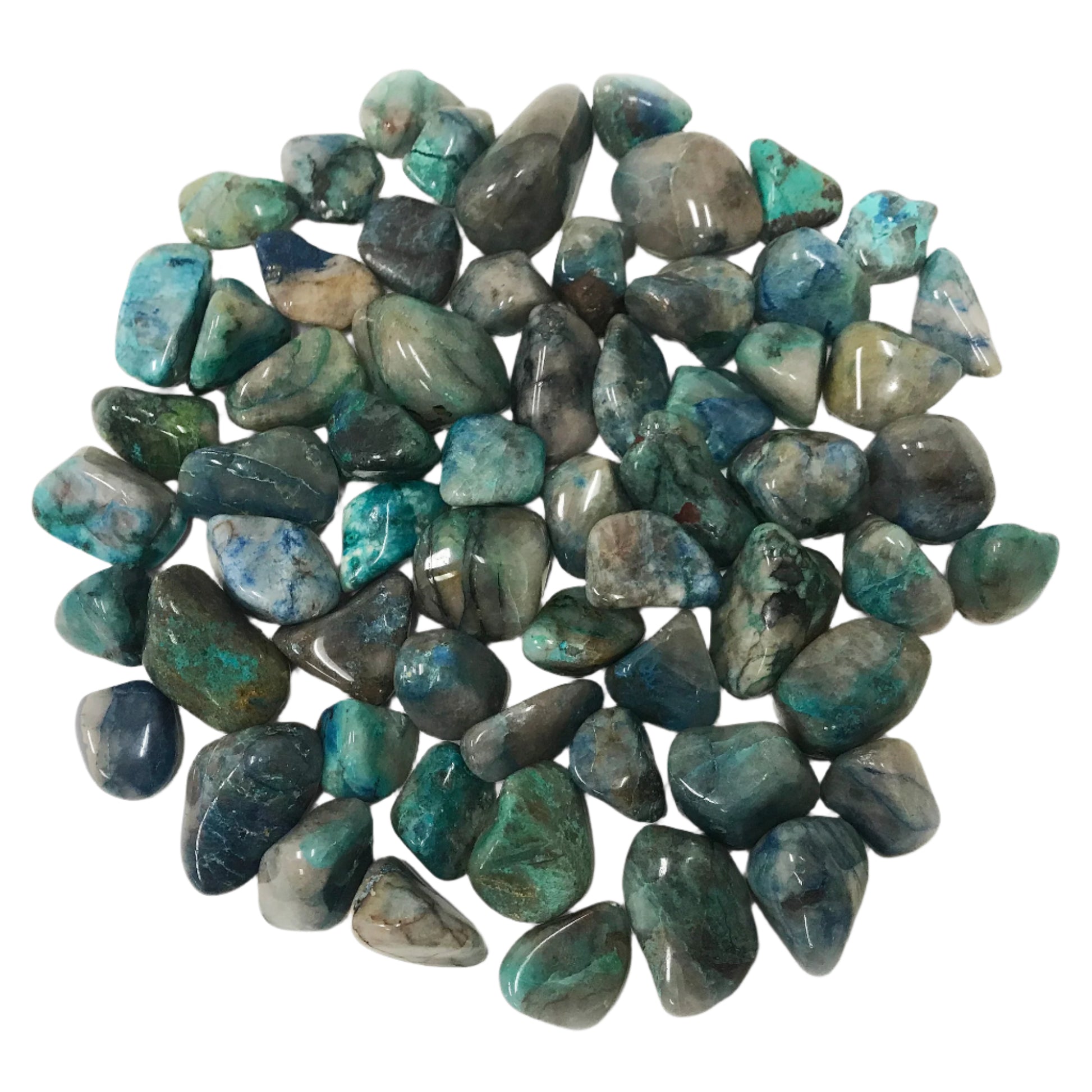 Chrysocolla Tumbled Stone - Gem Avenue