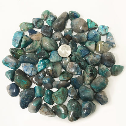 Chrysocolla Tumbled Stone - Gem Avenue