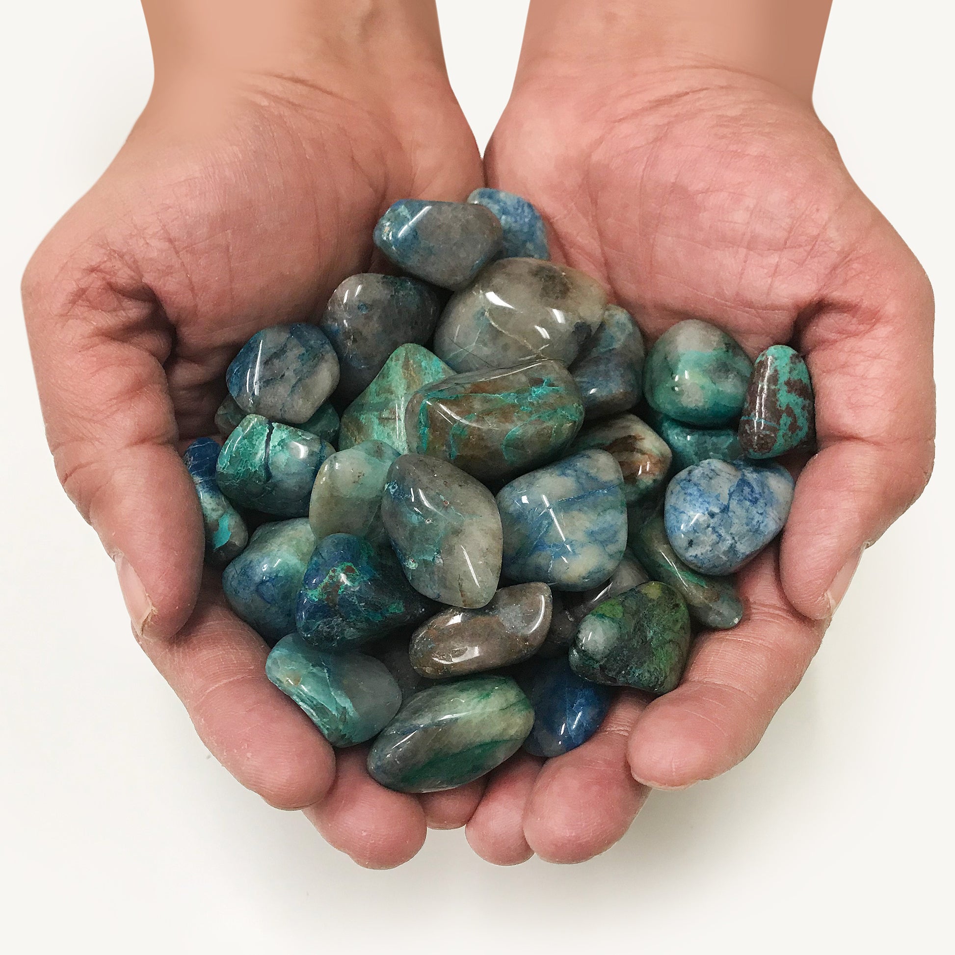 Chrysocolla Tumbled Stone - Gem Avenue