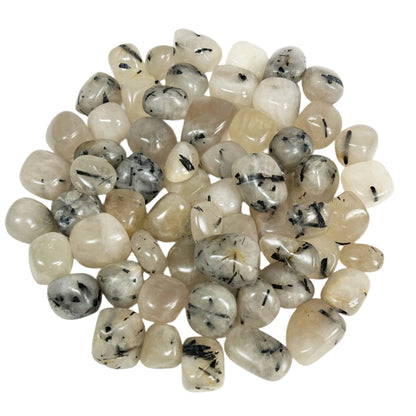 1 lb Natural Polished Rutilated Quartz Gemstone Tumbled Stones Healing Crystals Bulk